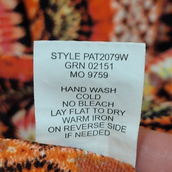 Figueroa & Flower Boho Floral Balloon Sleeve Mixed Print Peasant blouse size 1X - Picture 6 of 7